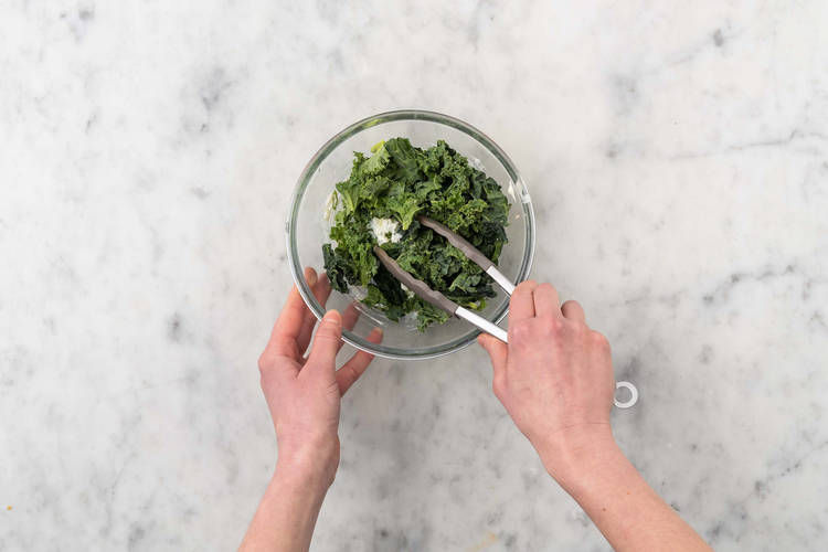 Faire mariner le chou frisé