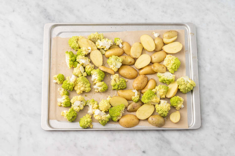 Rosta potatis & romanesco