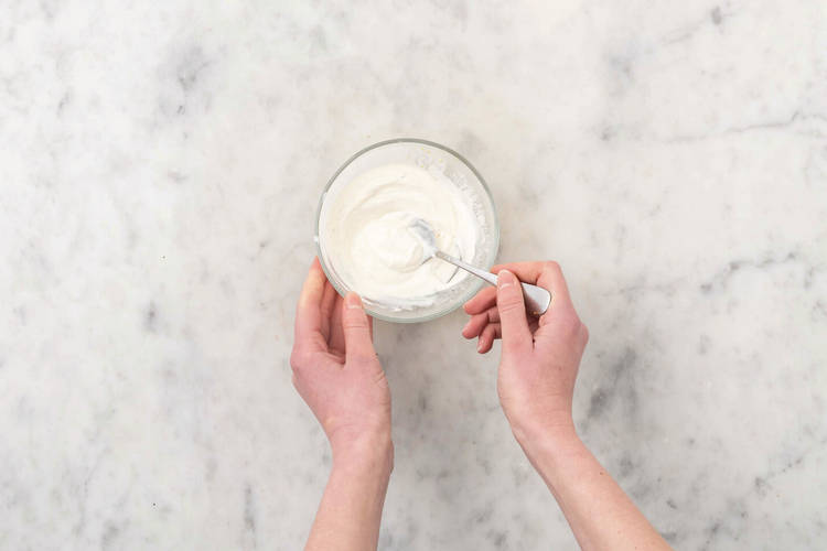 Make the lime yoghurt