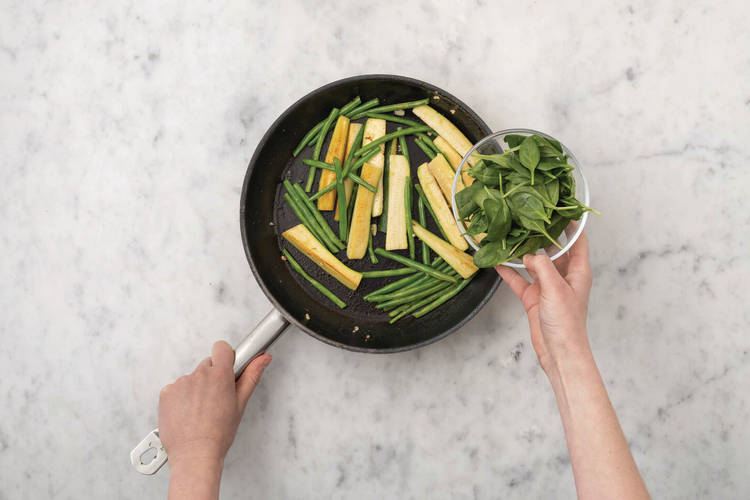 Cook the veggies
