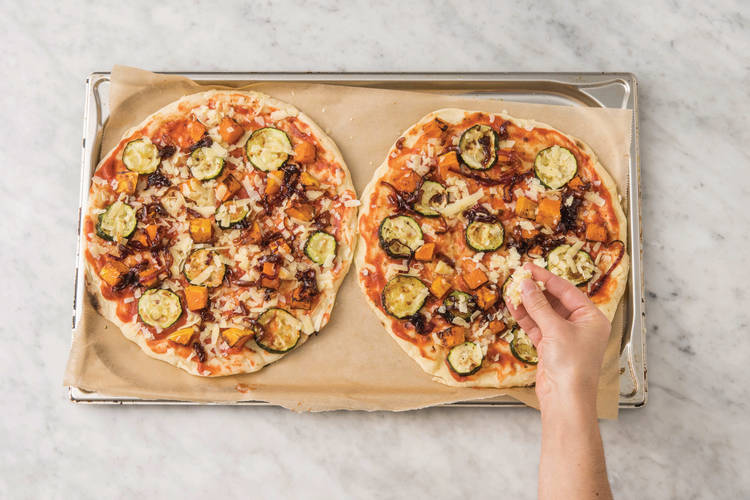 Bake the pizzas