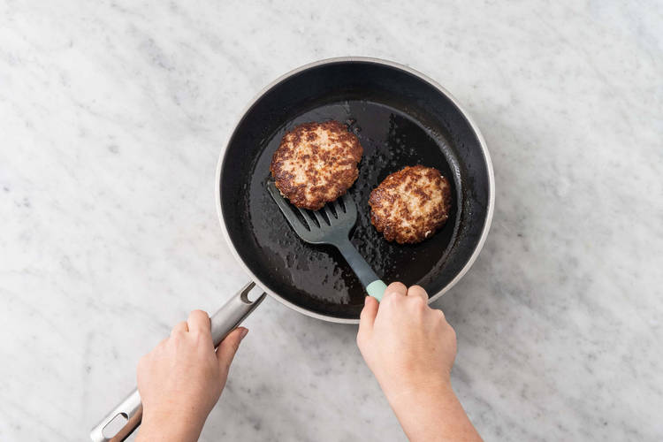 Cook patties