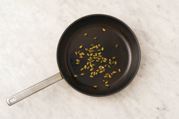 Toast the pistachios