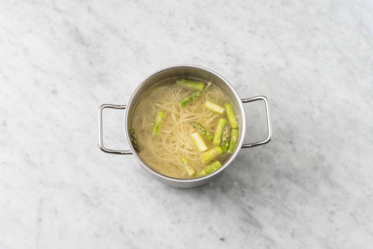 Cook the asparagus