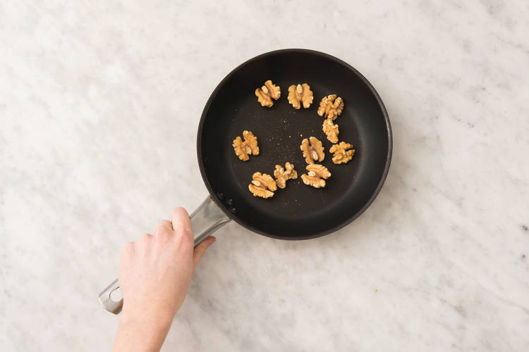 Toast the walnuts