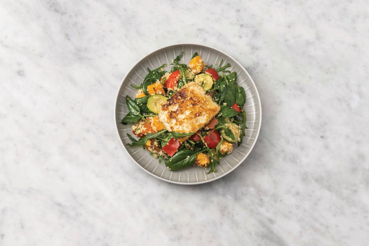 Cook the sesame haloumi