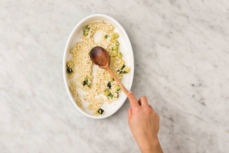 Bake the risotto
