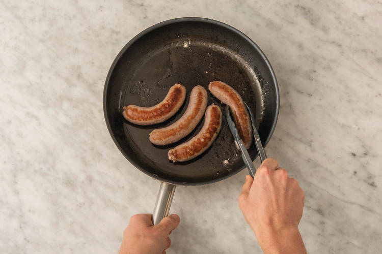 Cook the sausages