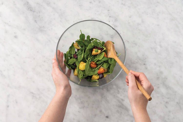 Toss the veggies
