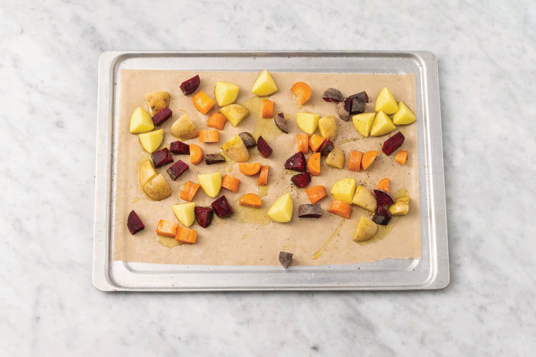 Roast the veggies
