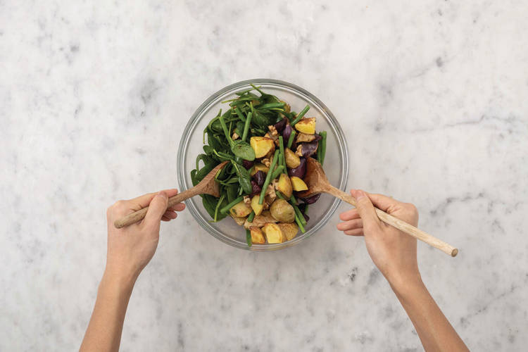 Toss the veggies