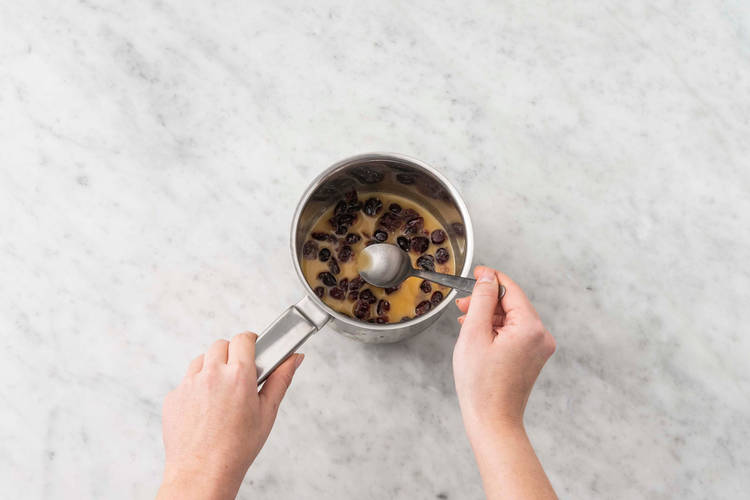 Cook orange cranberry sauce