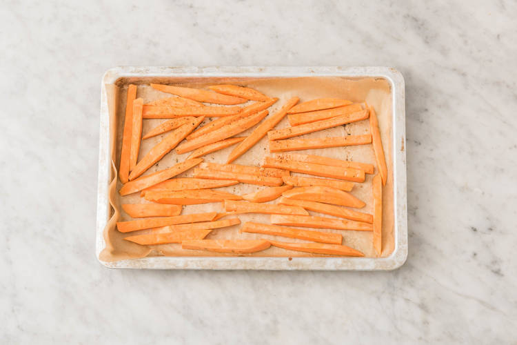 Roast sweet potatoes