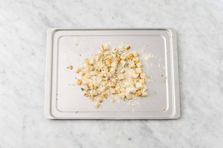 Préparer les croûtons