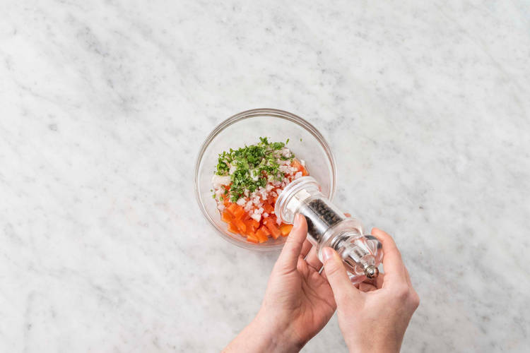 Prep and make pico de gallo