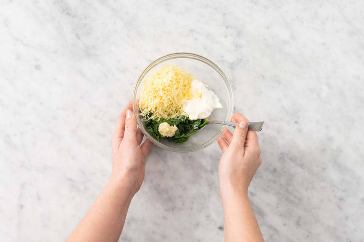 Préparer la garniture