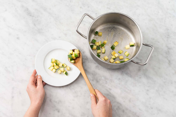 Faire cuire la courgette