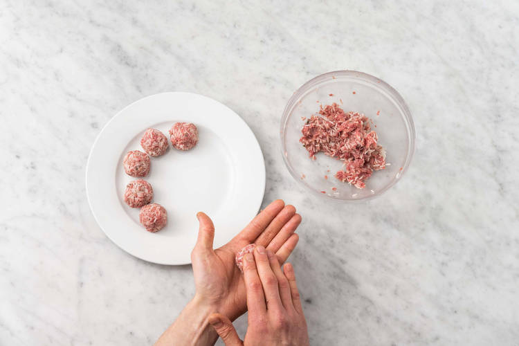 Prep and make meatballs