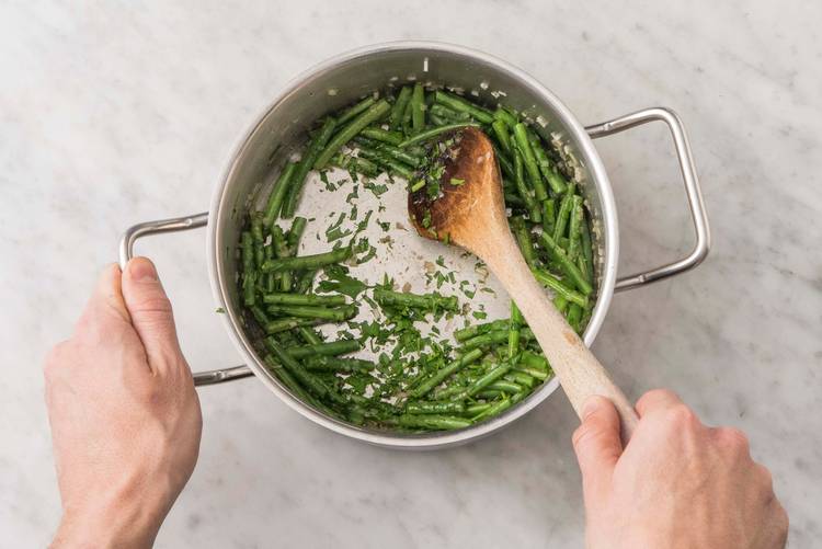 Cook green beans