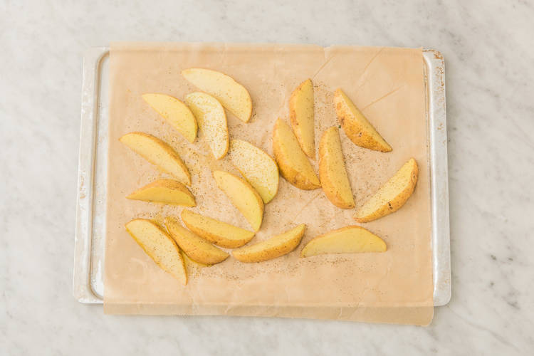 Roast potatoes wedges