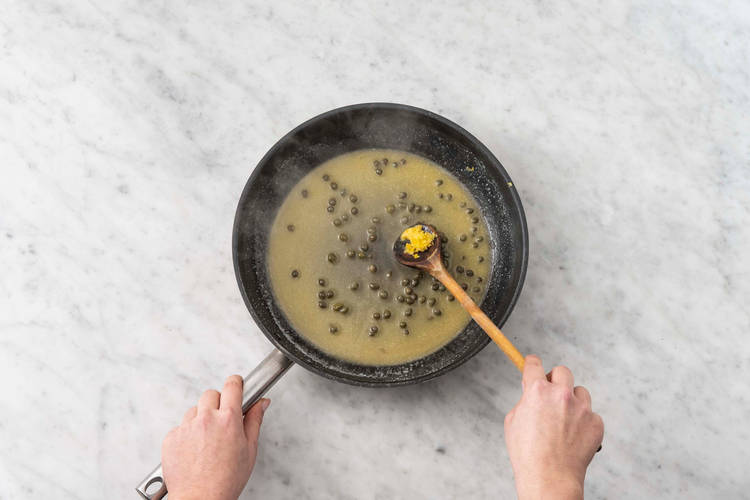 Make lemon-caper sauce