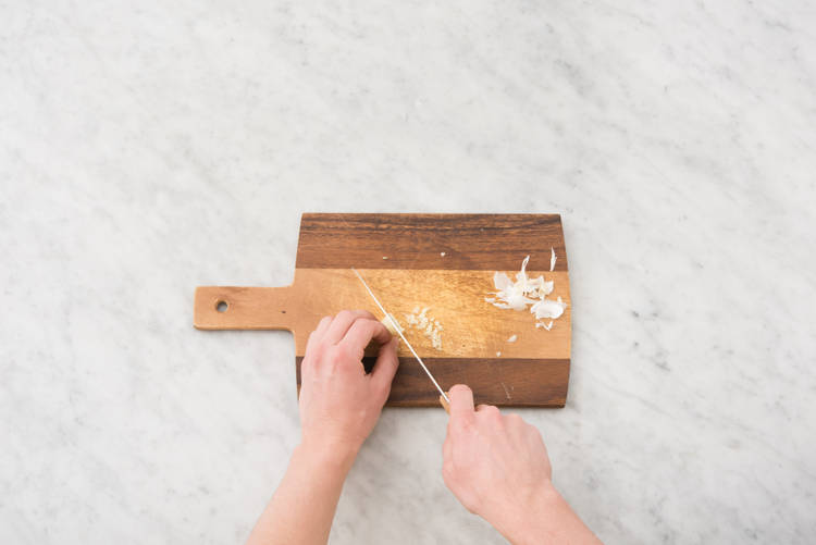 Cuire à l'eau et couper