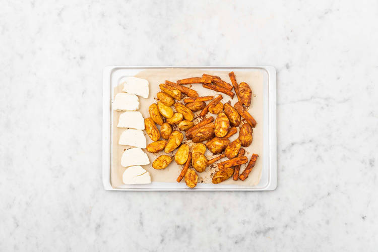 Halloumi mitbacken