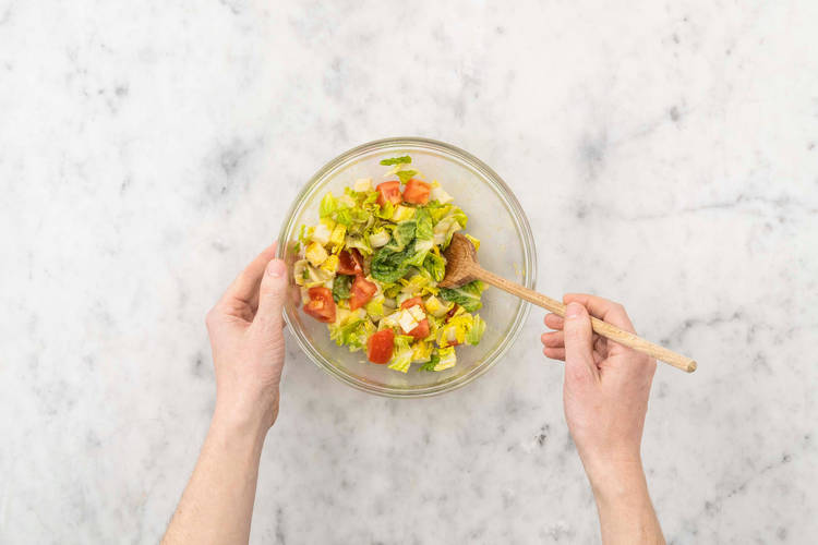 Salat mischen