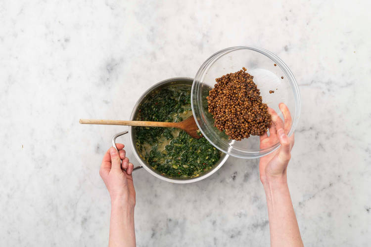 Spinat-Dal fertigstellen