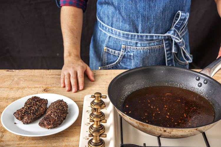 Fry the venison
