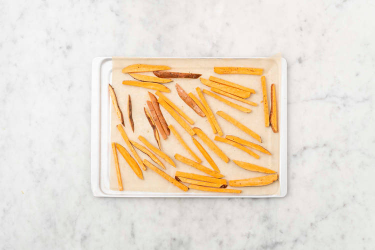 Roast sweet potatoes