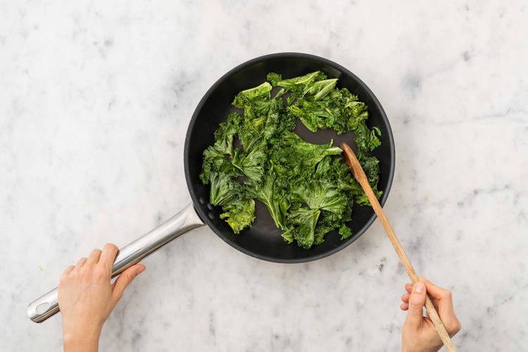 Faire cuire le chou frisé