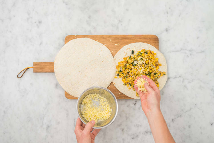Façonner les quesadillas