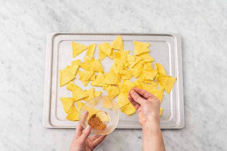 Bake tortilla chips