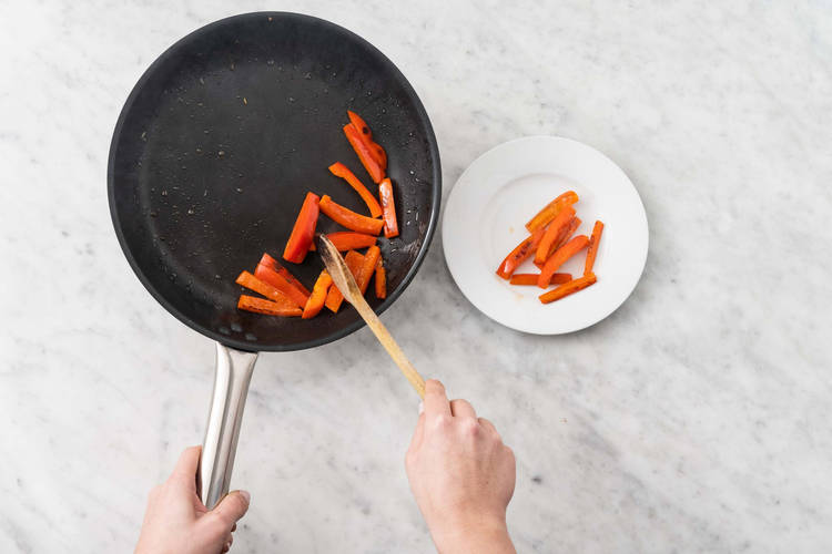 Faire cuire les poivrons