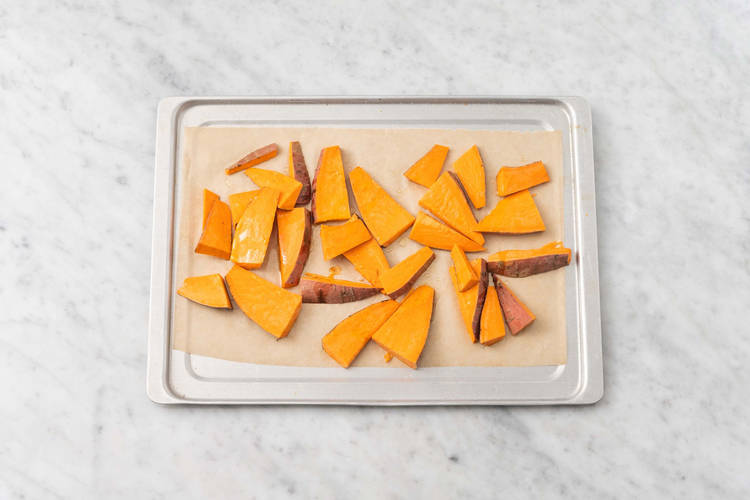Roast sweet potatoes
