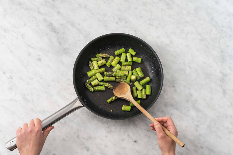 Cook asparagus