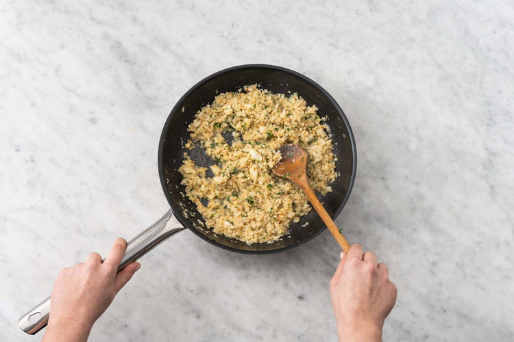 Cook cauliflower rice