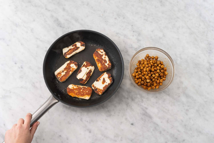 Stek halloumi & kikärtor