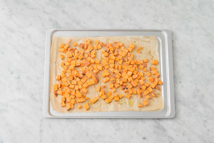Roast sweet potatoes