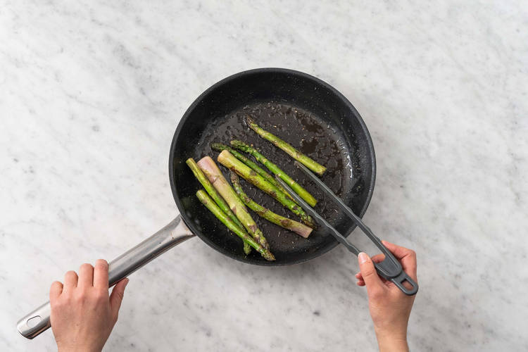 Cook asparagus