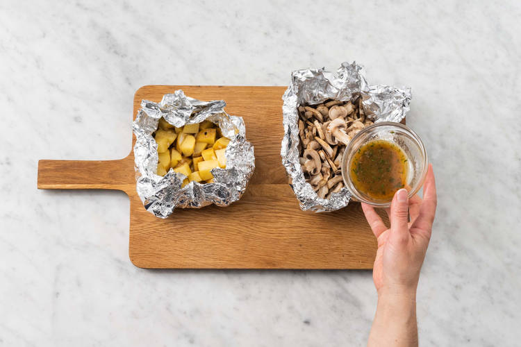 Assemble foil pouches