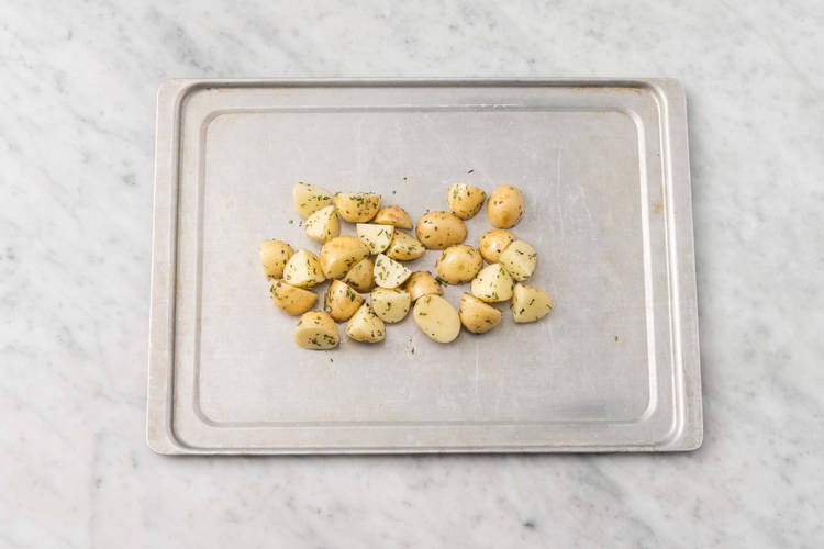 Prep and roast potatoes