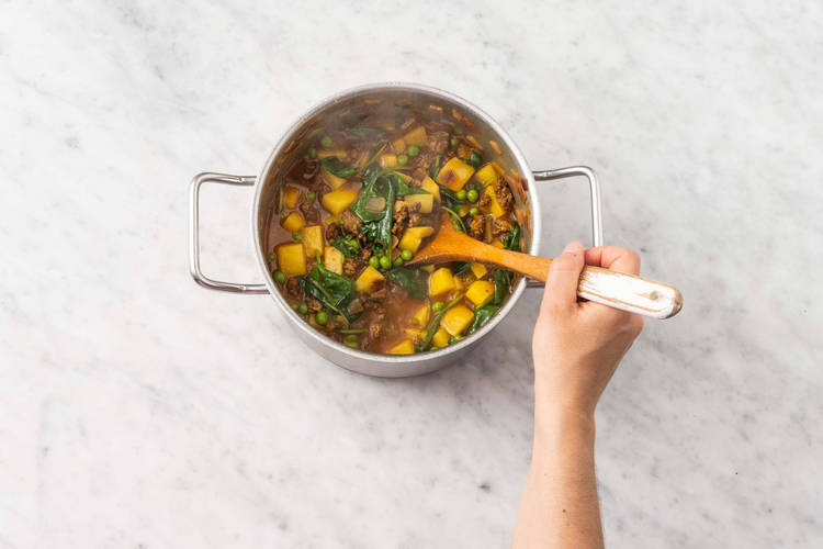 Terminer le bœuf et les pommes de terre