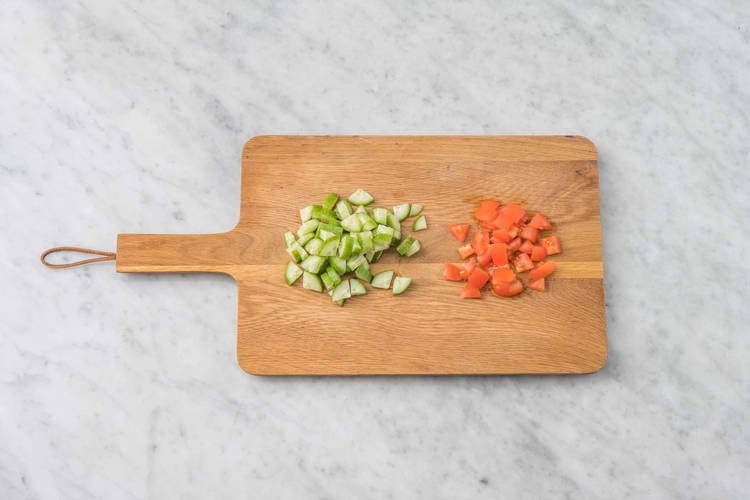 Förbered tomatsallad