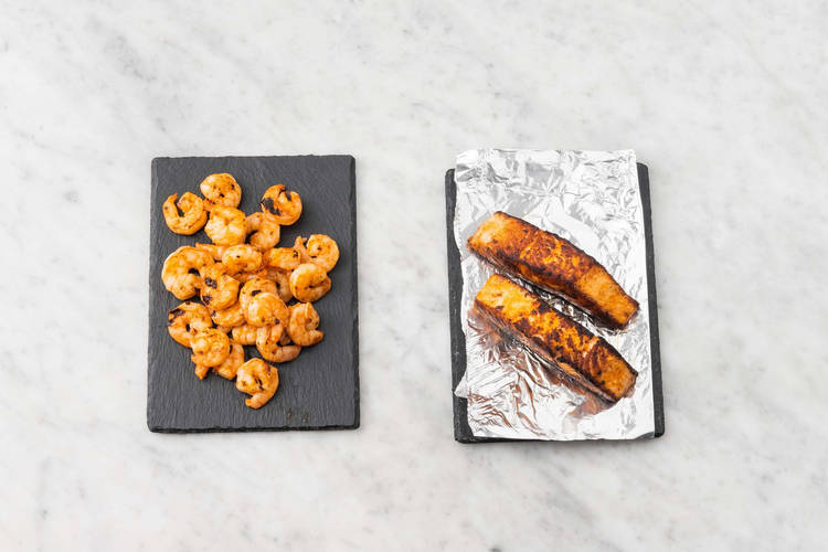 Faire griller les légumes et les fruits de mer