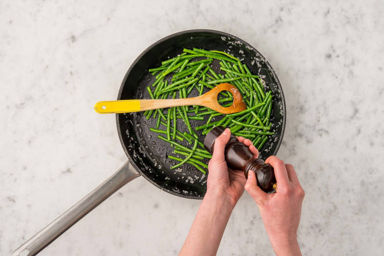 Poêler les haricots verts