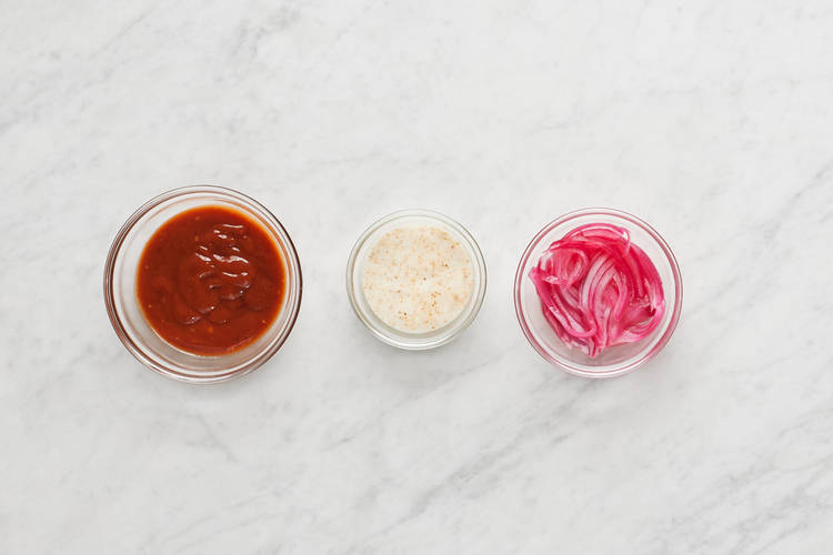 Pickle Onion & Make Sauces