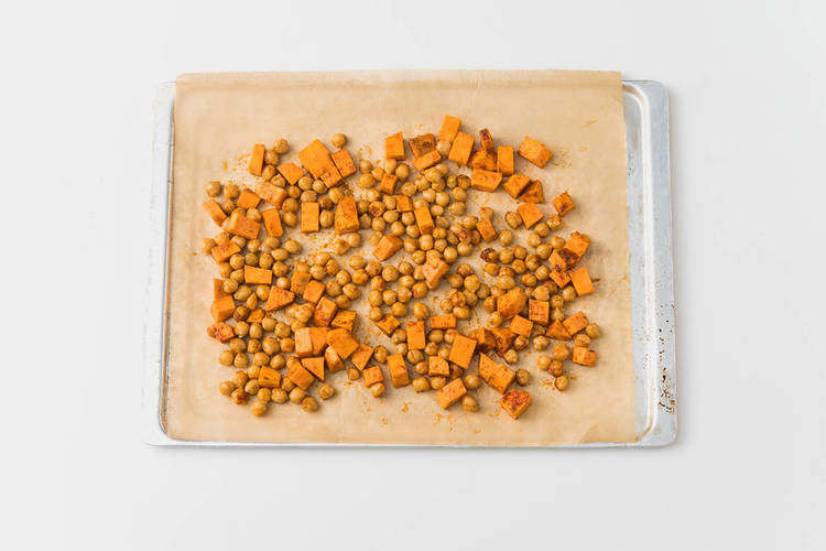 Roast Sweet Potatoes & Chickpeas