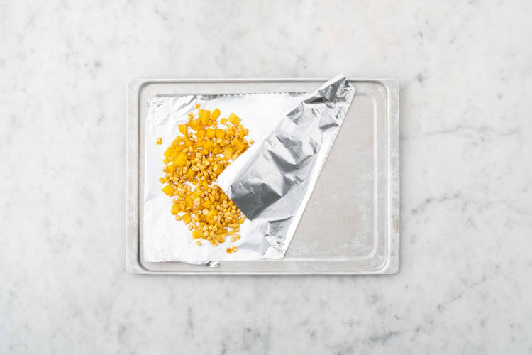 Grill foil pouch veggies